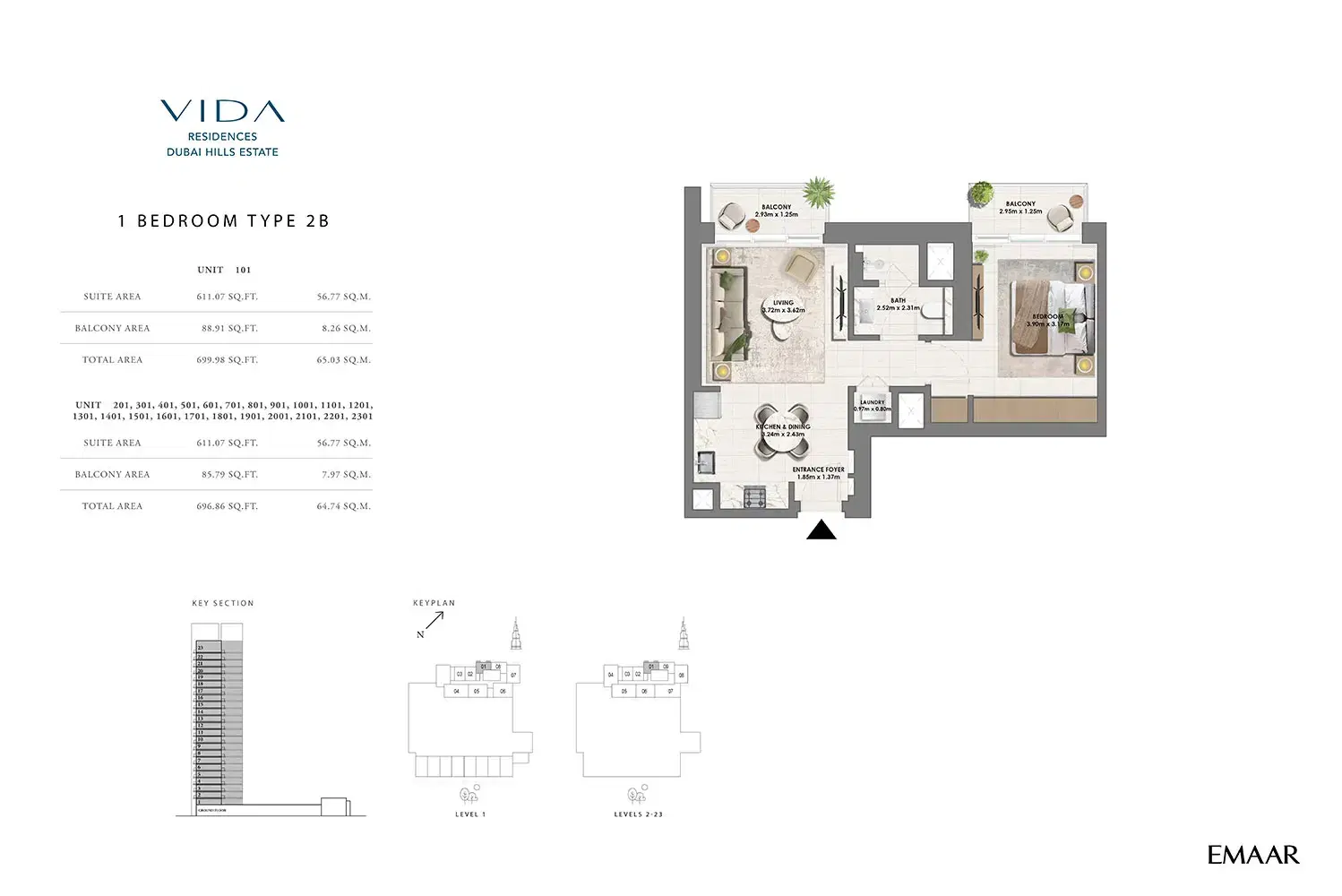 1 Bedroom Apartments