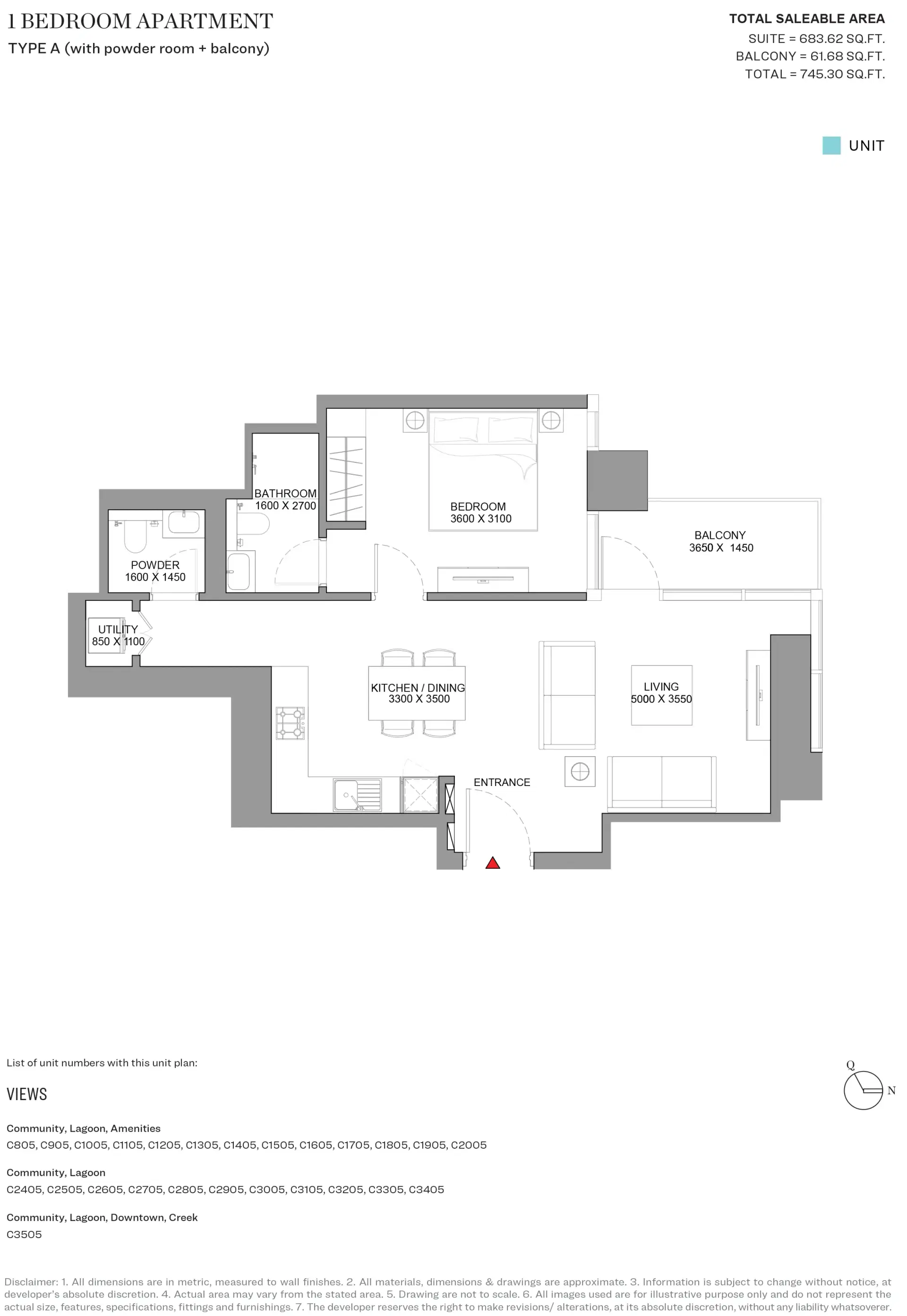 1 Bedroom Apartments