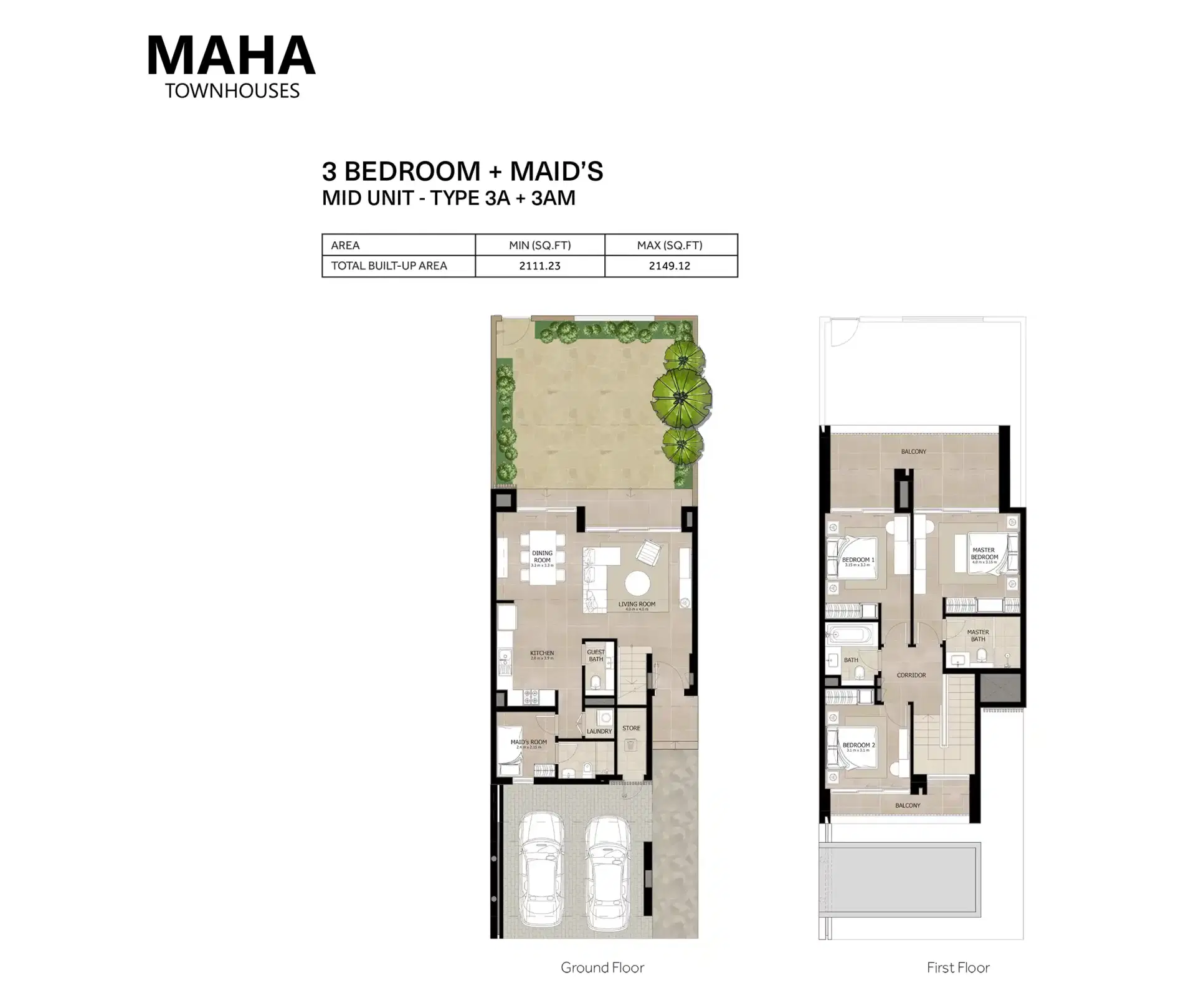 3 Bedroom Townhouses