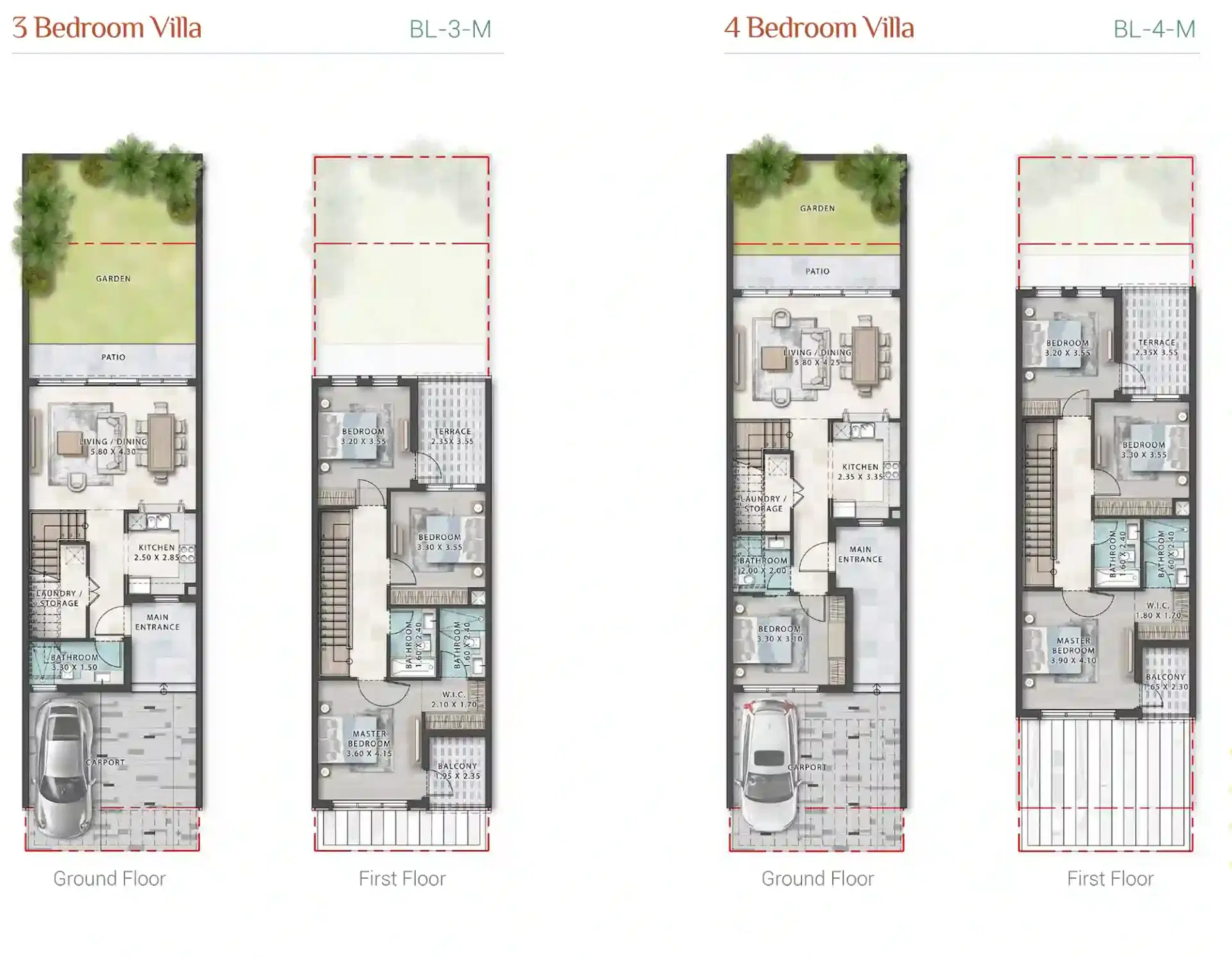 3 & 4 Bedroom Villas