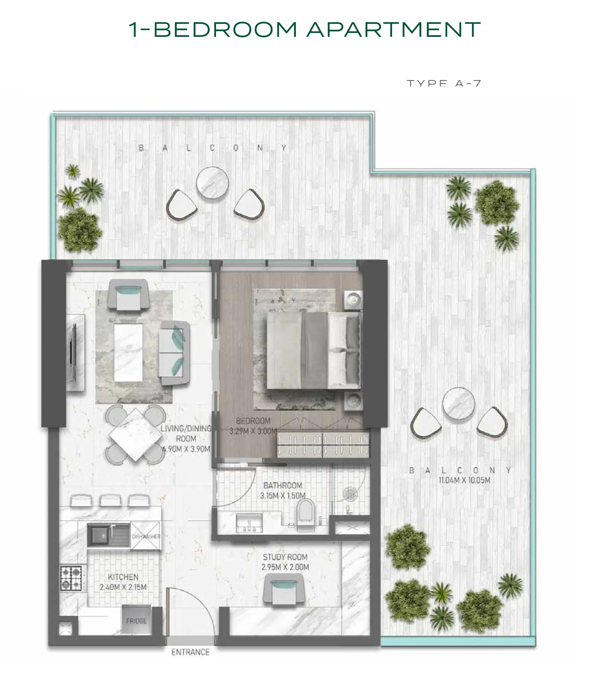 1 Bedroom Apartments