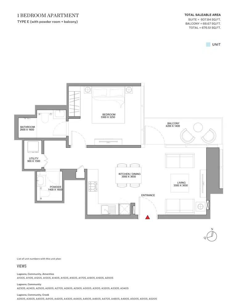 1 Bedroom Apartments