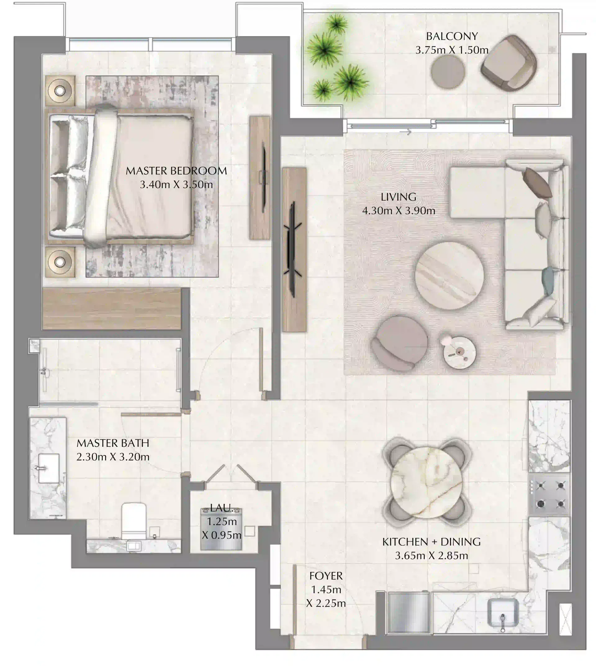 1 Bedroom Apartments