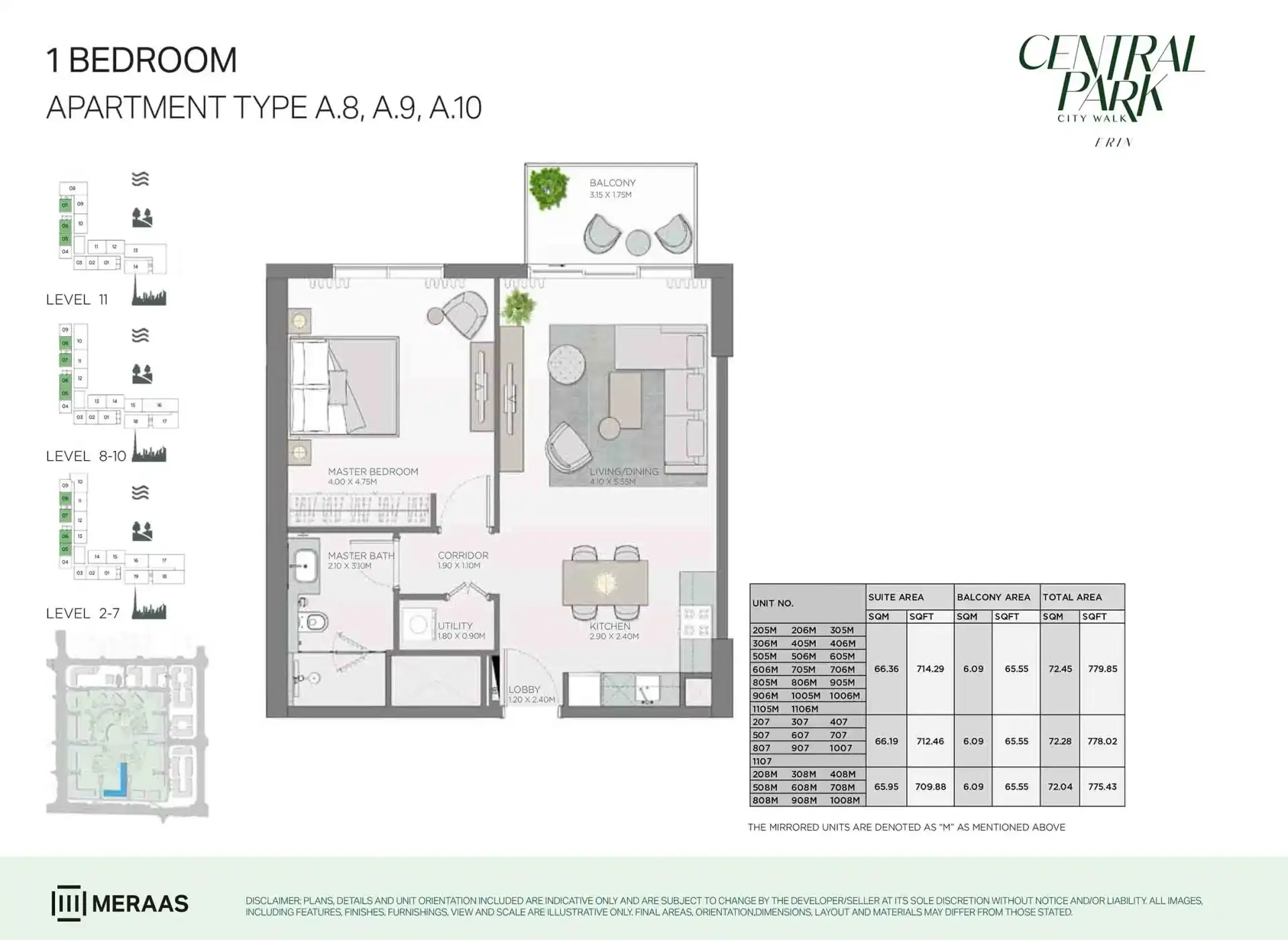 1 Bedroom Apartments