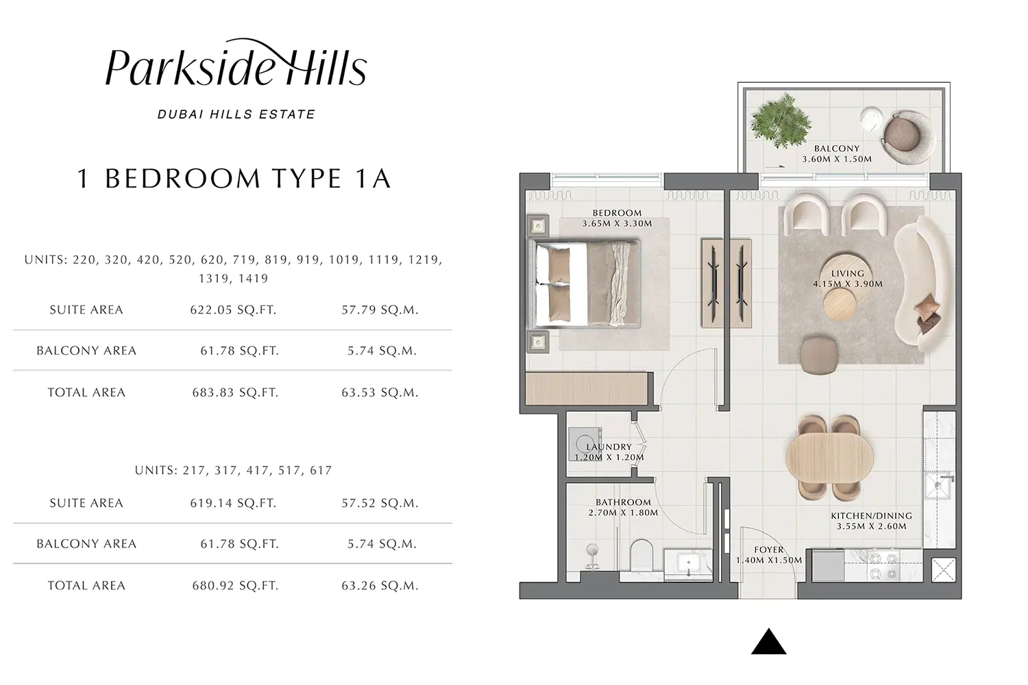 1 Bedroom Apartments