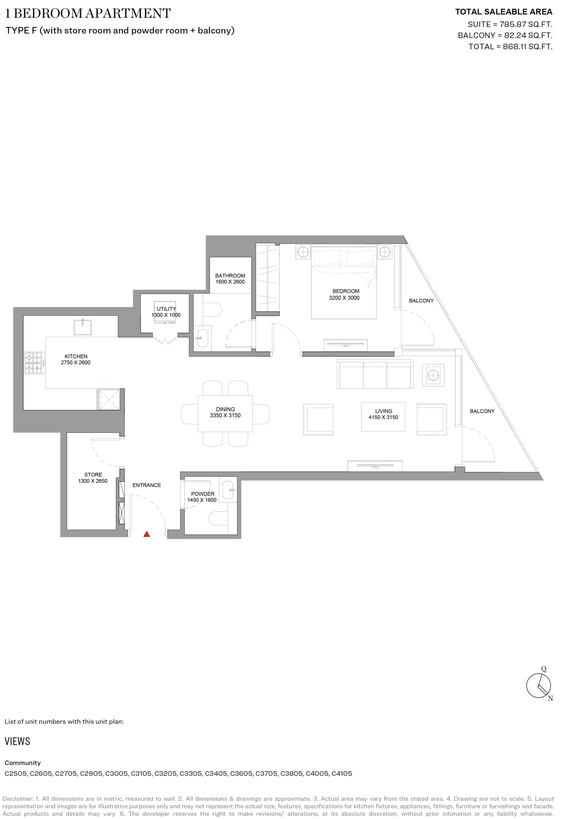 1 Bedroom Apartments