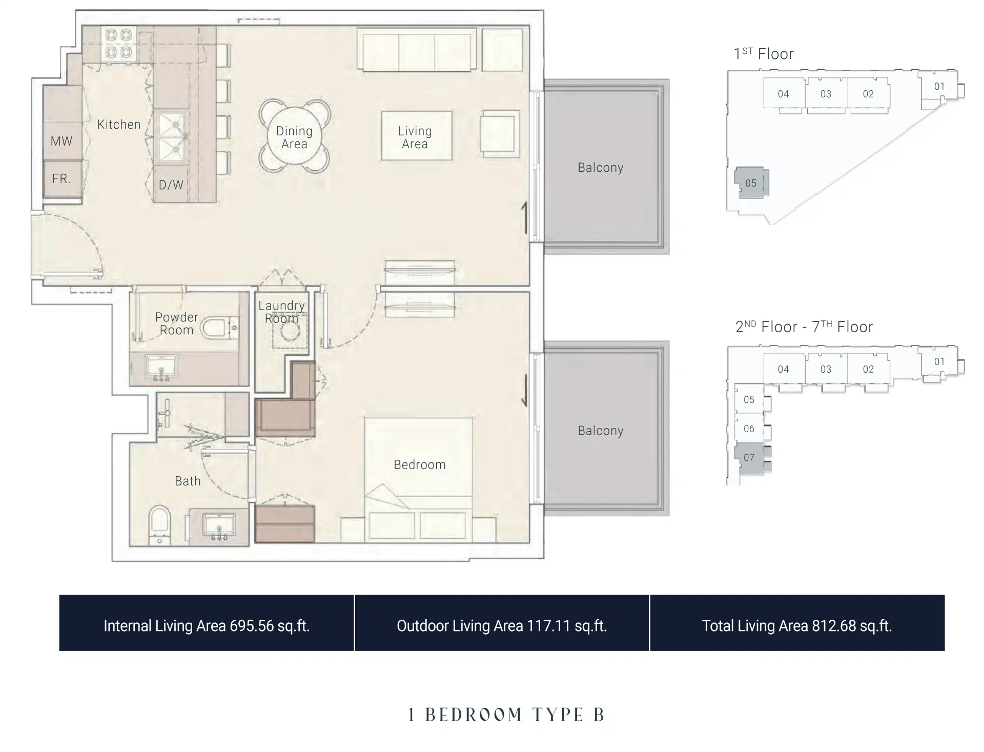 1 Bedroom Apartments